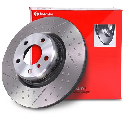 Brembo 1x Bremsscheibe belüftet hinten [Hersteller-Nr. 09.C400.13] für BMW von BREMBO