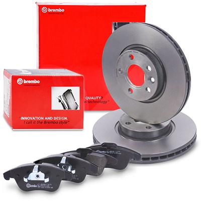 Brembo Bremsscheiben + Bremsbeläge Vorderachse für Ford, Land Rover, Volvo von BREMBO