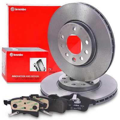 Brembo Bremsscheiben +Bremsbeläge vorne für Chevrolet, Opel von BREMBO