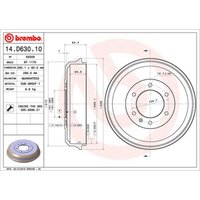 Bremstrommel BREMBO 14.D630.10 von Brembo