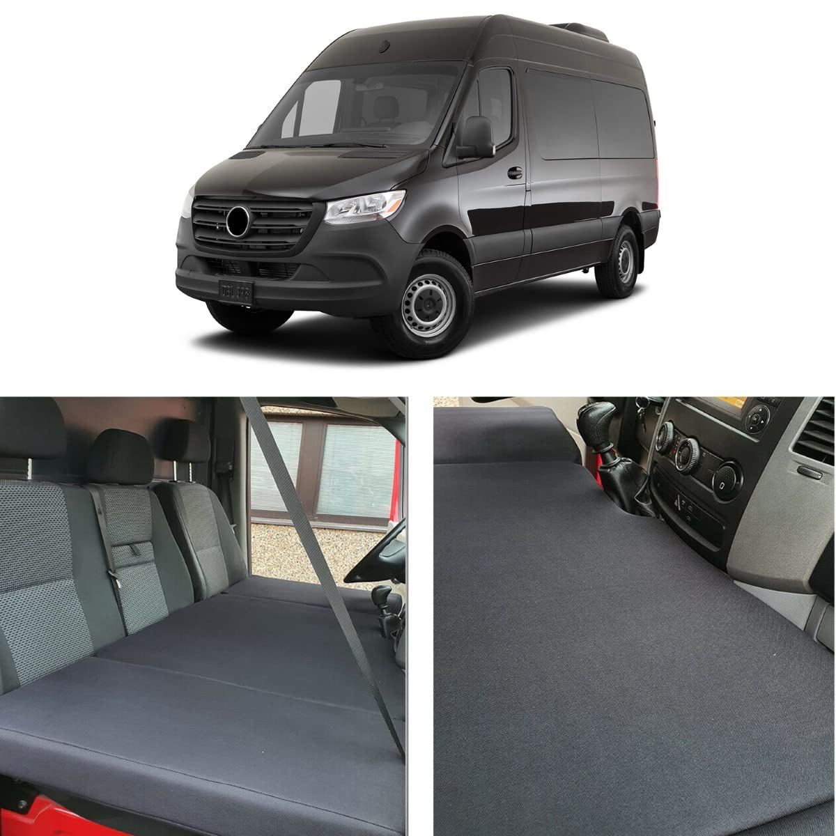 BREMER SITZBEZÜGE Camper-Bett Kinderbett Fahrerhausbett kompatibel mit Mercedes Sprinter W907/910 2018 Wohnmobil zubehör Wohnmobilbett Camping Camper Zubehör von BREMER SITZBEZÜGE