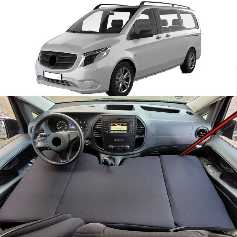 BREMER SITZBEZÜGE Camper-Bett Kinderbett Fahrerhausbett kompatibel mit Mercedes Vito V eVito EQV W447 2014 Wohnmobil zubehör Wohnmobilbett Camping Camper Zubehör von BREMER SITZBEZÜGE