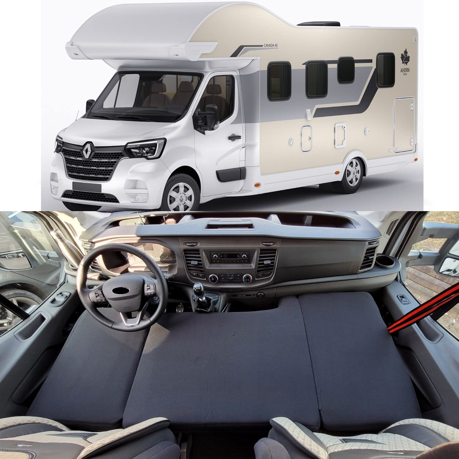 BREMER SITZBEZÜGE Camper-Bett Kinderbett Fahrerhausbett kompatibel mit Renault Master 3 ab 2010 Wohnmobil zubehör Wohnmobilbett Camping Camper Zubehör von BREMER SITZBEZÜGE