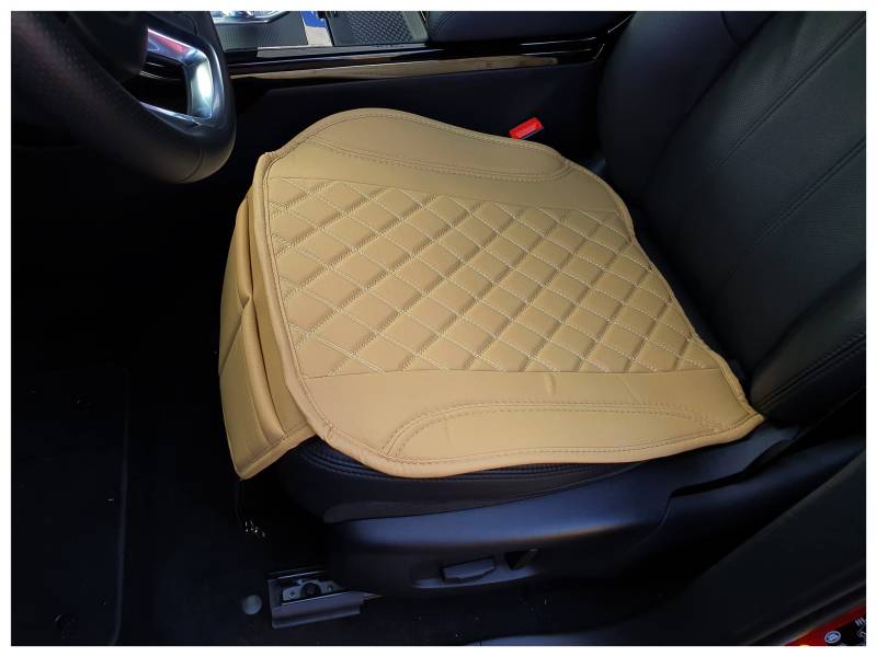 BREMER SITZBEZÜGE Sitzauflage Kunstleder Textilleder kompatibel mit Suzuki SX4 S-Cross Sitzkissen in Kunstleder Beige OT405 von BREMER SITZBEZÜGE