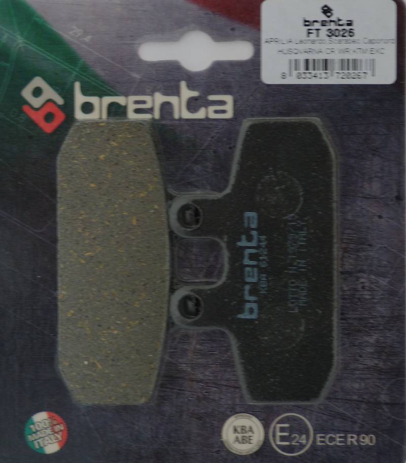 Brenta Bremsbeläge Organische Motorrad für Aprilia, Cagiva, Fantic, Gas Gas, Gilera, Honda von BRENTA