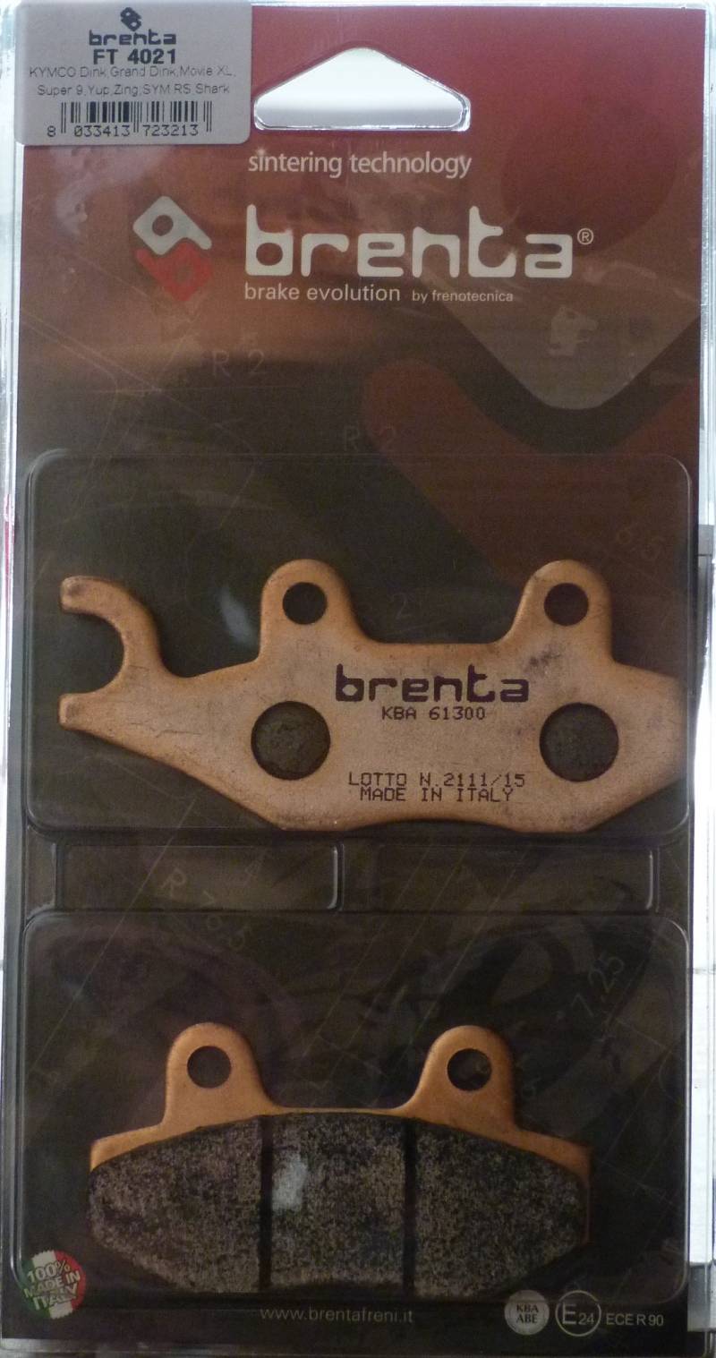 Brenta Bremsbeläge Sinter Moto für Benelli Caffe 'Nero 250 (Zange SX), Daelim von BRENTA