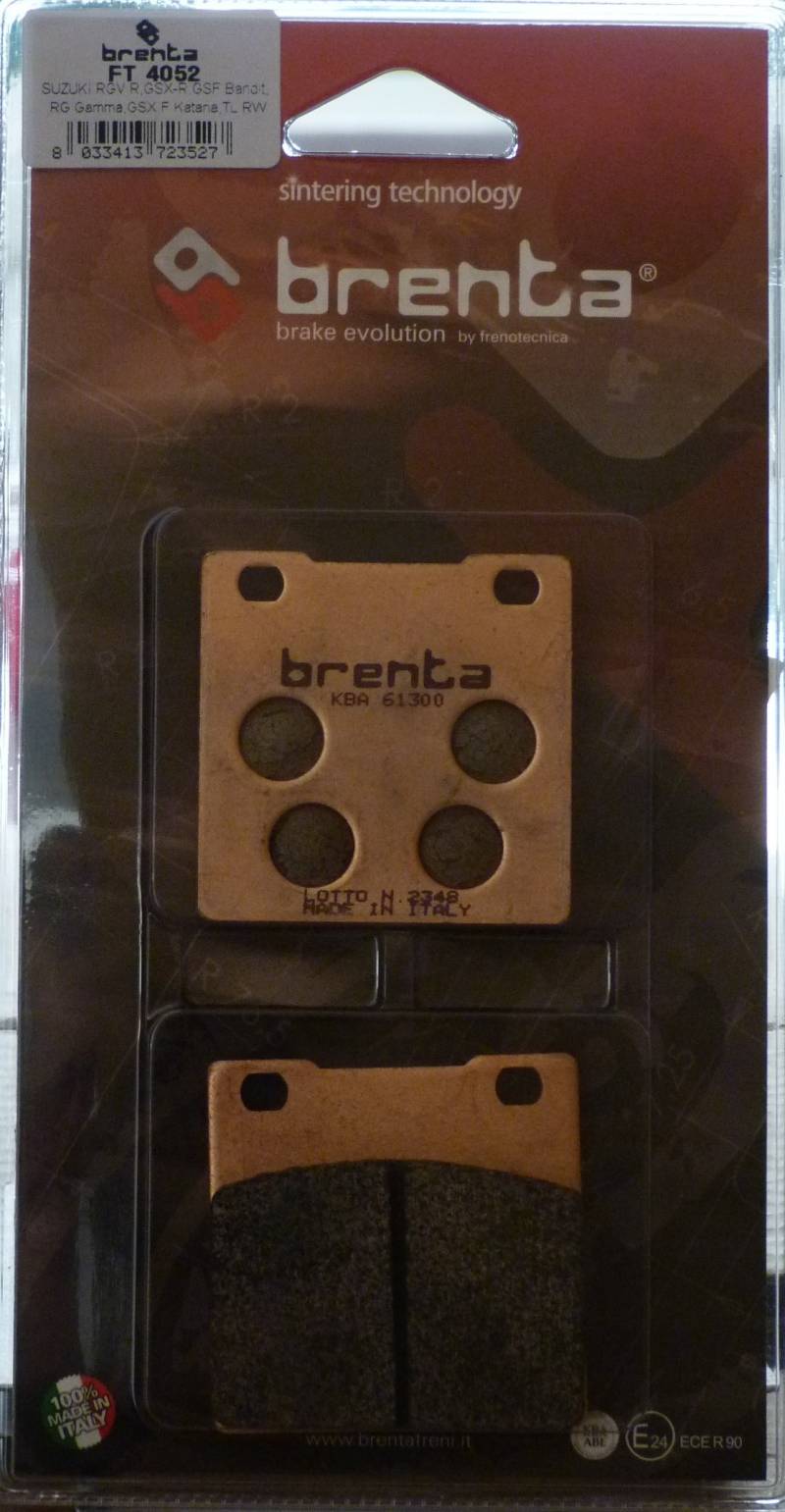 Brenta Bremsbeläge Sinter Moto für Hyosung Comet 600, Kawasaki ZX 400 L, ZR 1100 C1 von BRENTA