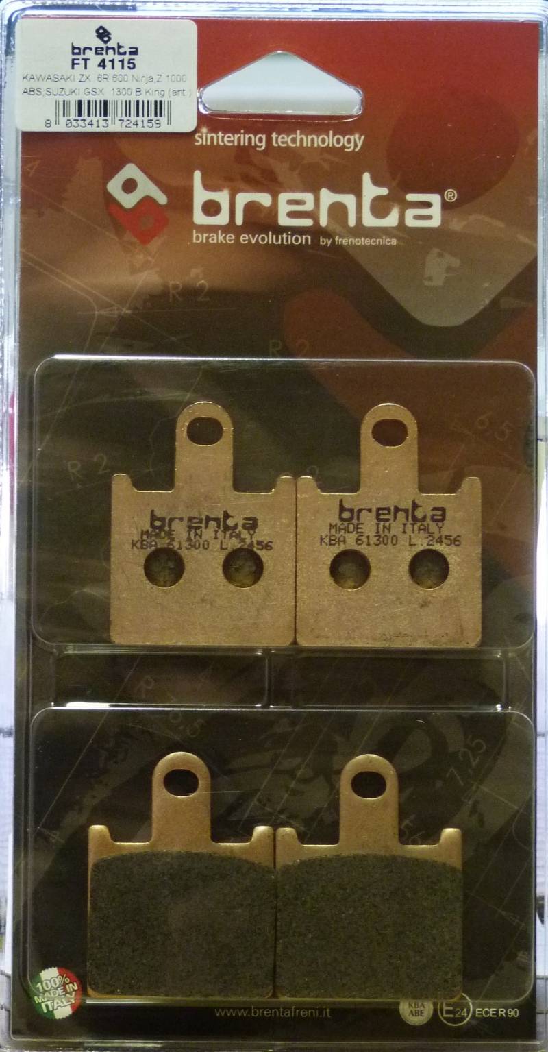 Brenta ft 4115 Bremsbeläge Sinter Moto, Set von 2 von BRENTA