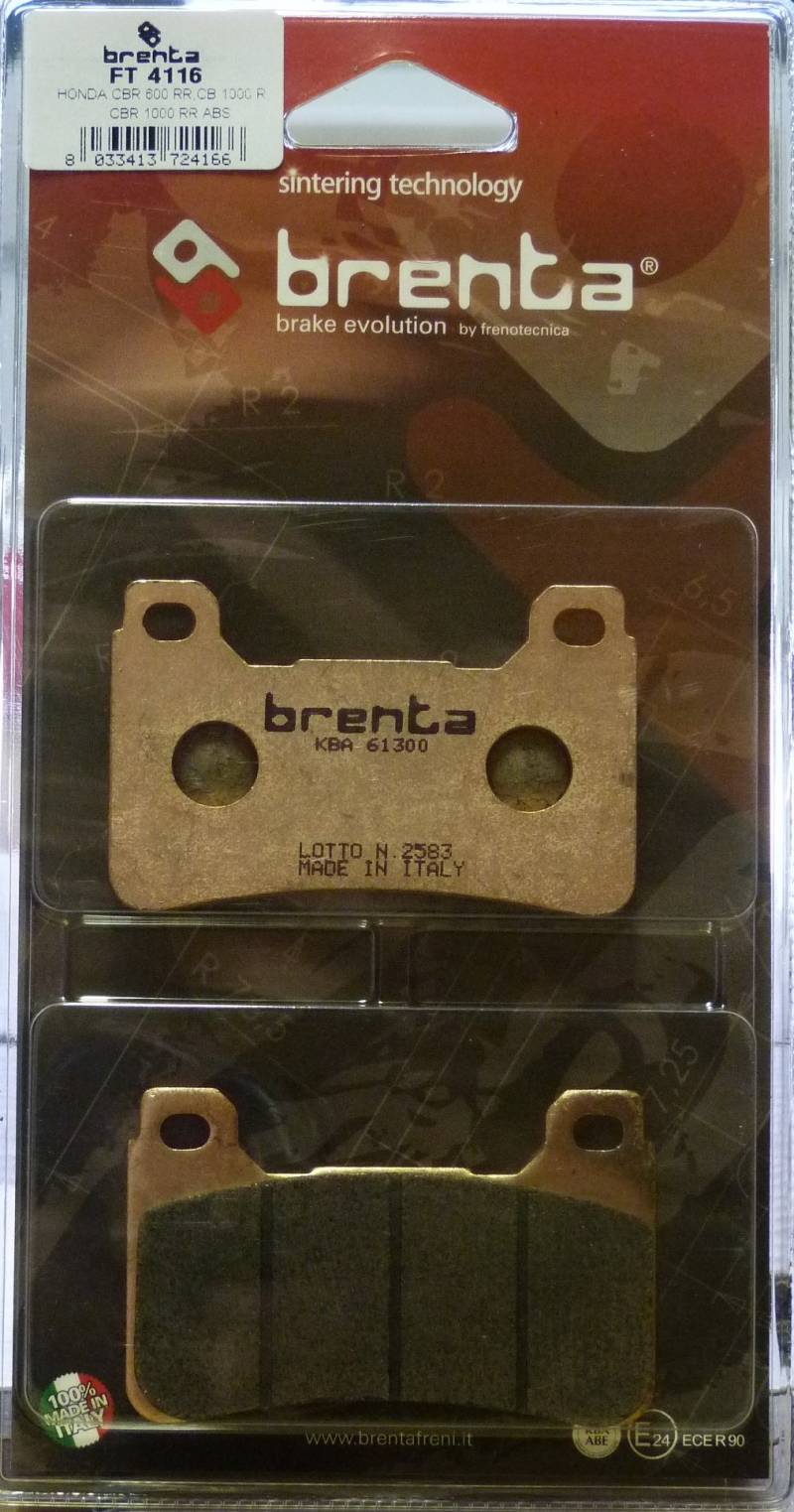 Brenta ft 4116 Bremsbeläge Sinter Moto, Set von 2 von BRENTA