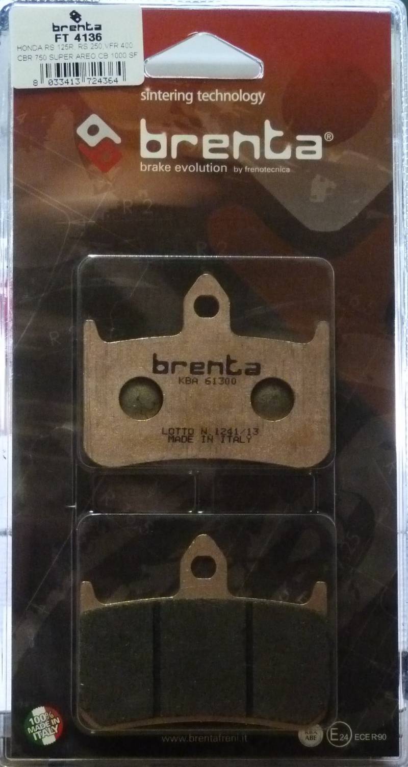 Brenta ft 4136 Bremsbeläge Sinter Moto, Set von 2 von BRENTA