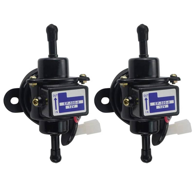 12V EP-500-0 035000-0460 12585-52030 68371-51210 EP-500-0 Elektrische Kraftstoffpumpe Diesel Benzin Pertrol Fall Universal(2PCS Black) von BRHJJQPP