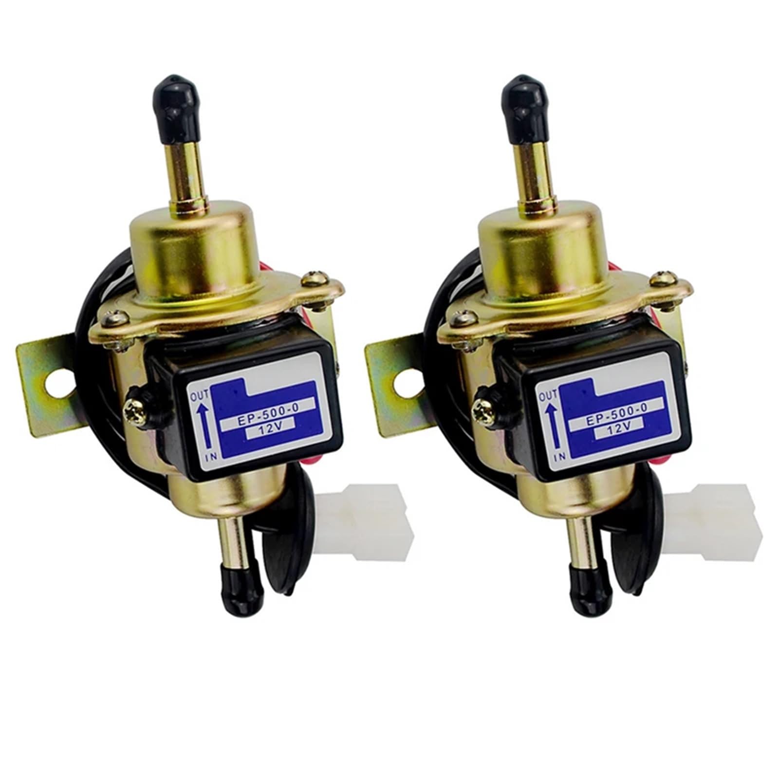 12V EP-500-0 035000-0460 12585-52030 68371-51210 EP-500-0 Elektrische Kraftstoffpumpe Diesel Benzin Pertrol Fall Universal(2PCS Gold) von BRHJJQPP