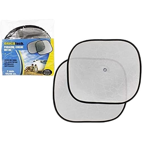 Bricotech - Set mit 2 Sonnenblenden aus Metall für das Auto, 44 x 40 cm von BRICOTECH