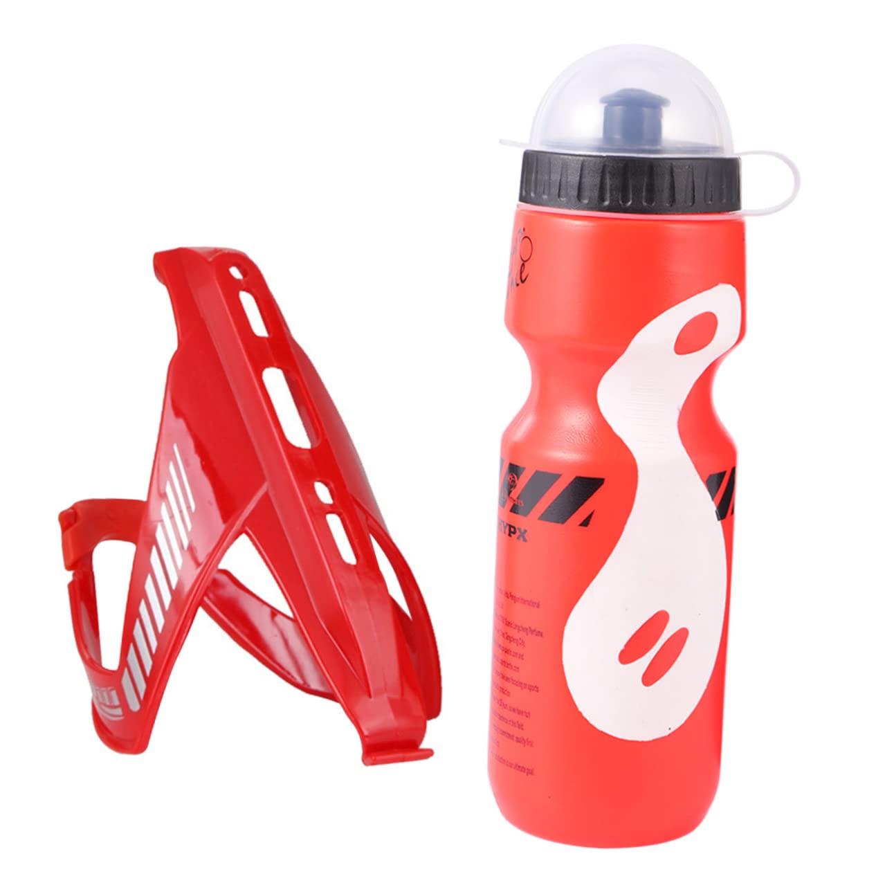 BRIGHTFUFU Mountainbike Wasserflasche Set Mit Halterung Auslaufsichere Kunststoff Trinkflasche Rot Für Radfahren Outdoor Und Sport Perfekt Für Mountainbikes Und Freizeitaktivitäten von BRIGHTFUFU