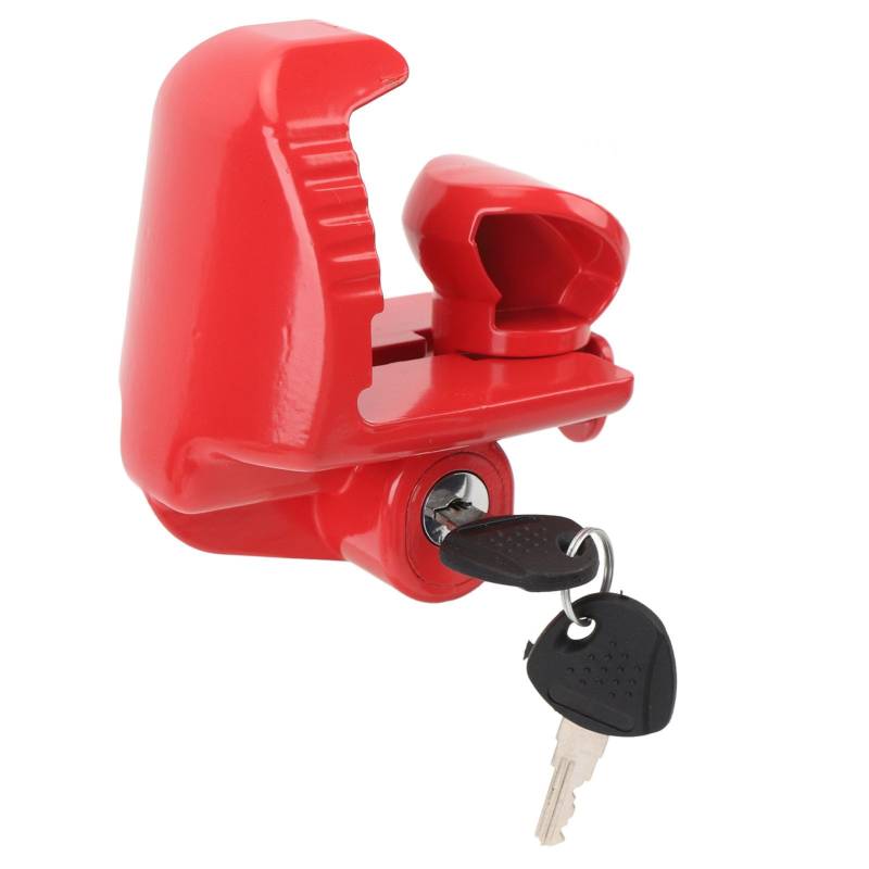 BRILVERDE Anhänger Kupplungs Schloss mit KeysHigh Sicherheit Schwerlast-Anhängers Chlösser Heavy Duty Coupler Lock Universal Trailer Hitch Lock Schwarz Rot Universal Fit RV Kupplungs (Rot) von BRILVERDE