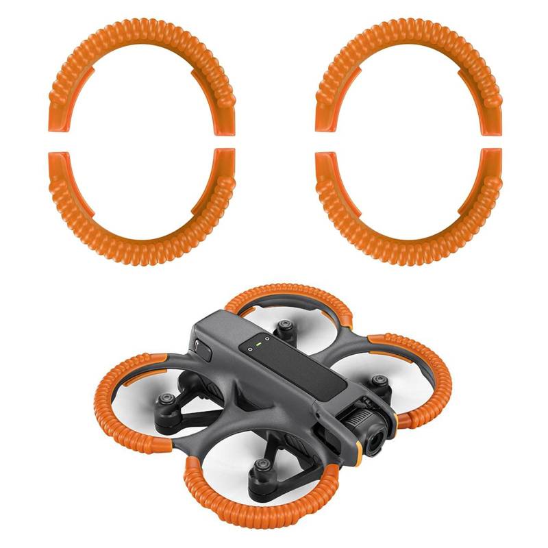 BRIOTA 2 Propeller Guard für DJI Avatar 2, Stoßfängerring Aufprallschutz, Fluoreszierende Stoßstangenringe, Antikollisions Schutzhülle, Kompatibel mit DJI AVATA 2 (Orange) von BRIOTA