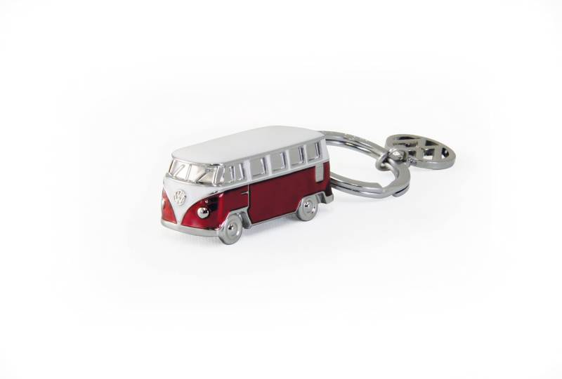 BRISA VW Collection - Volkswagen Emaillierter 3D Metall Schlüssel-Anhänger-Ring Schlüsselbund-Accessoire Keyholder T1 Bulli Bus Design (Classic Bus) von BRISA