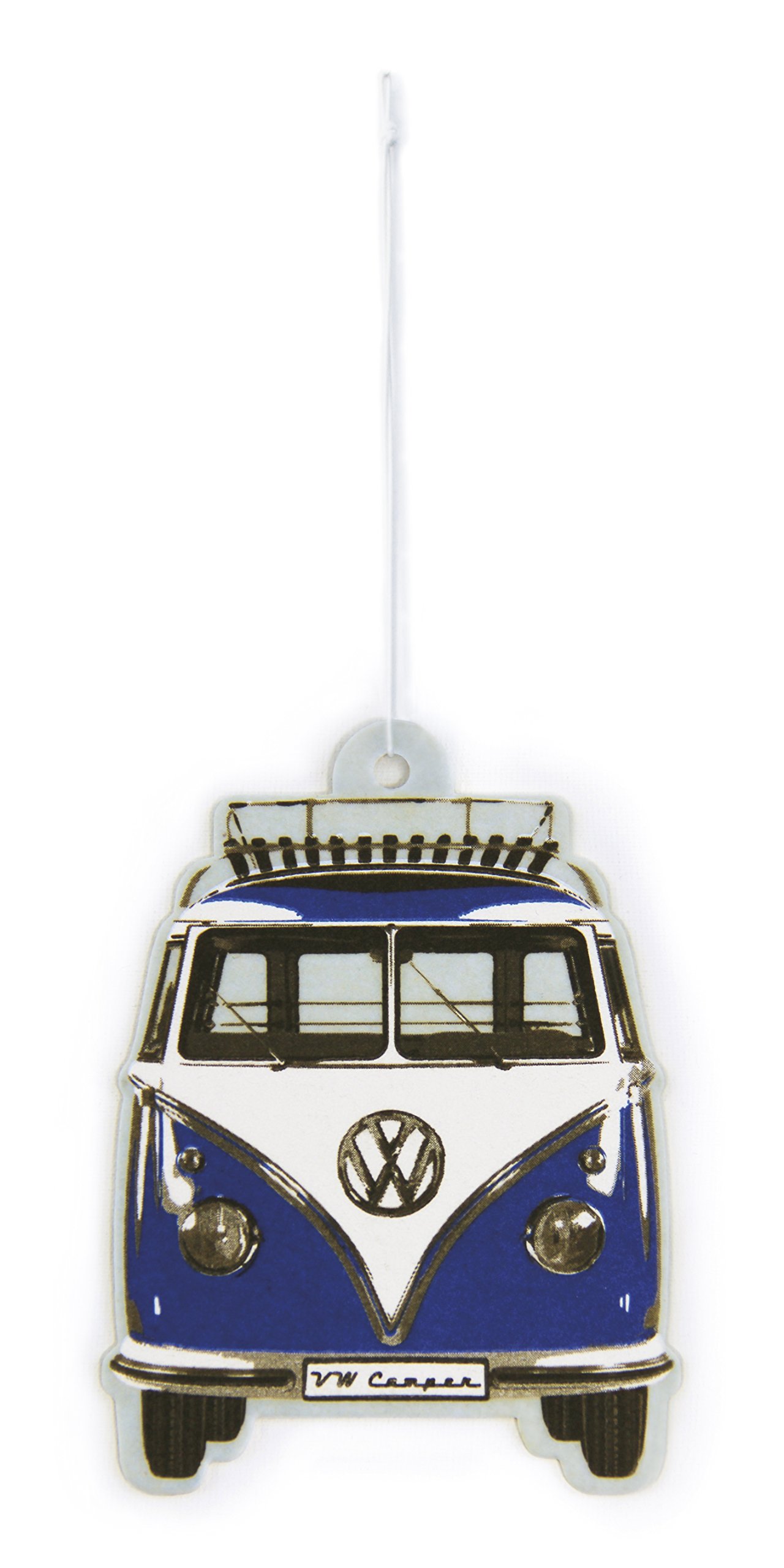 BRISA VW Collection - Volkswagen Luft-Erfrischer-Duft-Spender fürs Auto im T1 Bulli Bus Motiv Einzelpack (Bus Front/Ocean/Blau) von BRISA