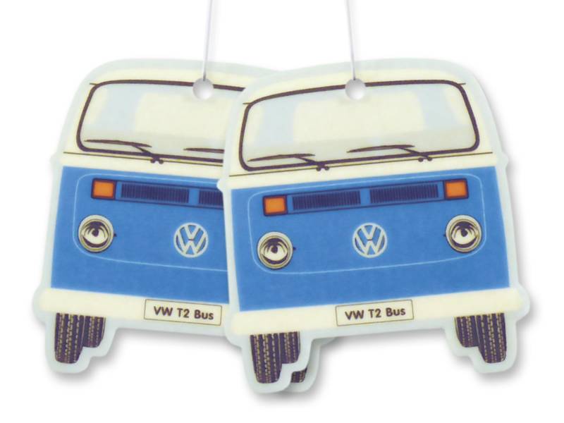 BRISA VW Collection - Volkswagen T2 Bulli Bus Luft-Erfrischer, Duft-Spender, Duft-Baum fürs Auto/KFZ (Sport-Fresh/Blau/2ER Set) von BRISA