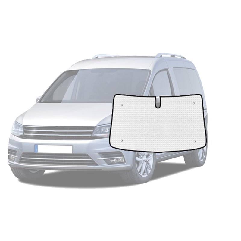 Auto Sonnenschutz Für VW Für Caddy MK3 2K Für Maxi 2003-2019 Auto Sonnenschirm Fenster Visier Auto Volle Abdeckungen Sonnenblende Autofenster Sonnenblende(Color:Front Windshield) von BROEL