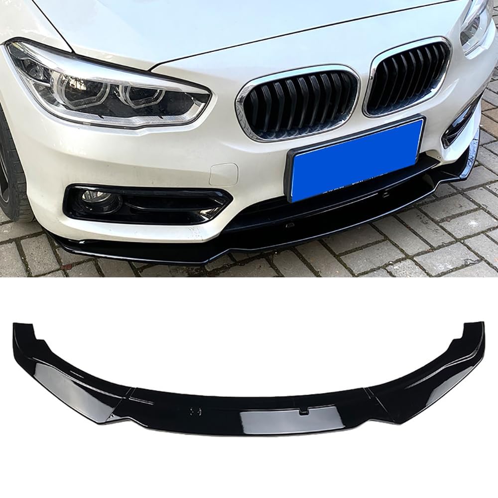 Auto Frontlippe Frontspoiler für BMW 1er F20 F21 116i 118i 120i 2011-2019,Frontstoßstange Splitter Protector Karosserie-Anbauteile,B-Glossy Black von BROGEH