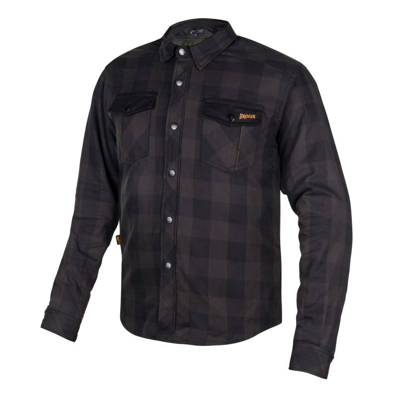 BROGER Alaska Motorradhemd Herren | 100% Baumwolle | Aramidfaser Futter | Ellbogen und Schulterprotektoren | Regular Fit von BROGER