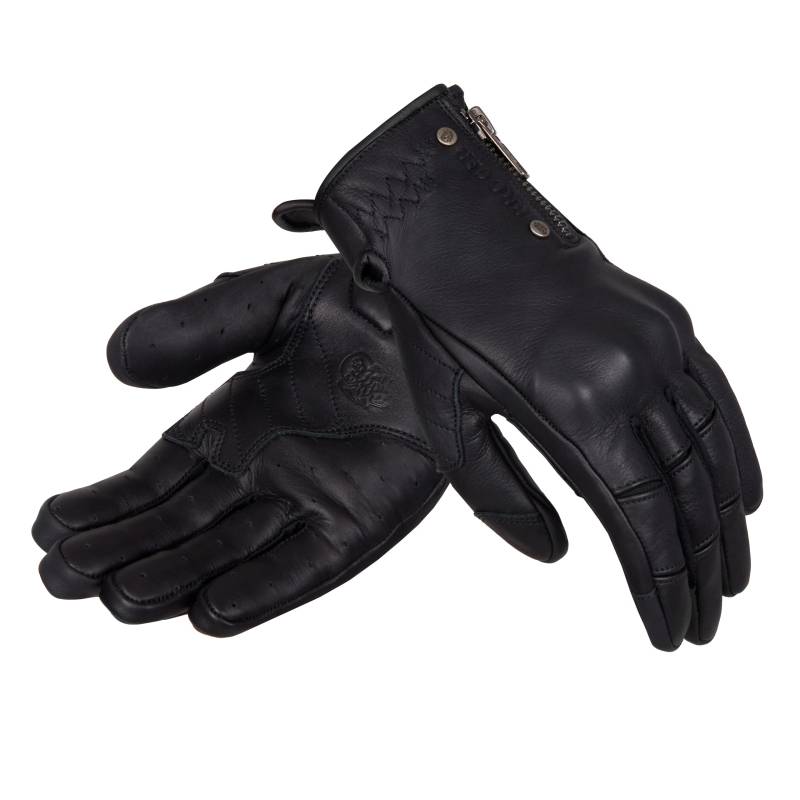 BROGER Florida Lady Leder Motorradhandschuhe für Frauen Dyneema Fibre Knöchelschützer Perforation Touchscreen-freundlich von BROGER