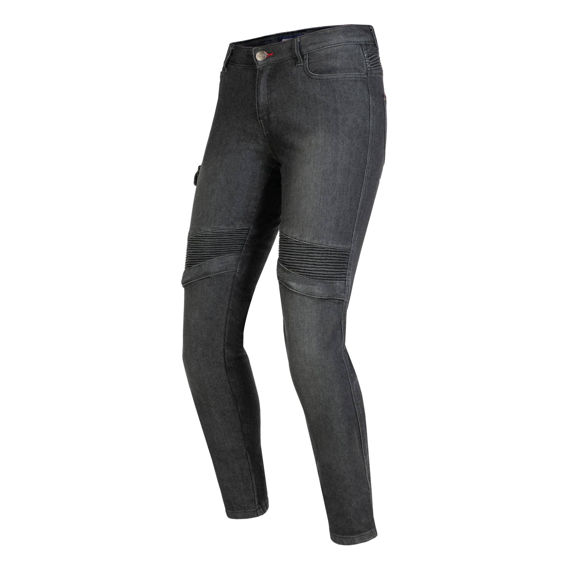 BROGER Ohio Lady Motorradjeans Damen | Aramidfaser Futter | SAS-Tec Knie-Hüft-Steißbein-Protectoren | Reflektierende Elemente | Tapered Fit von BROGER