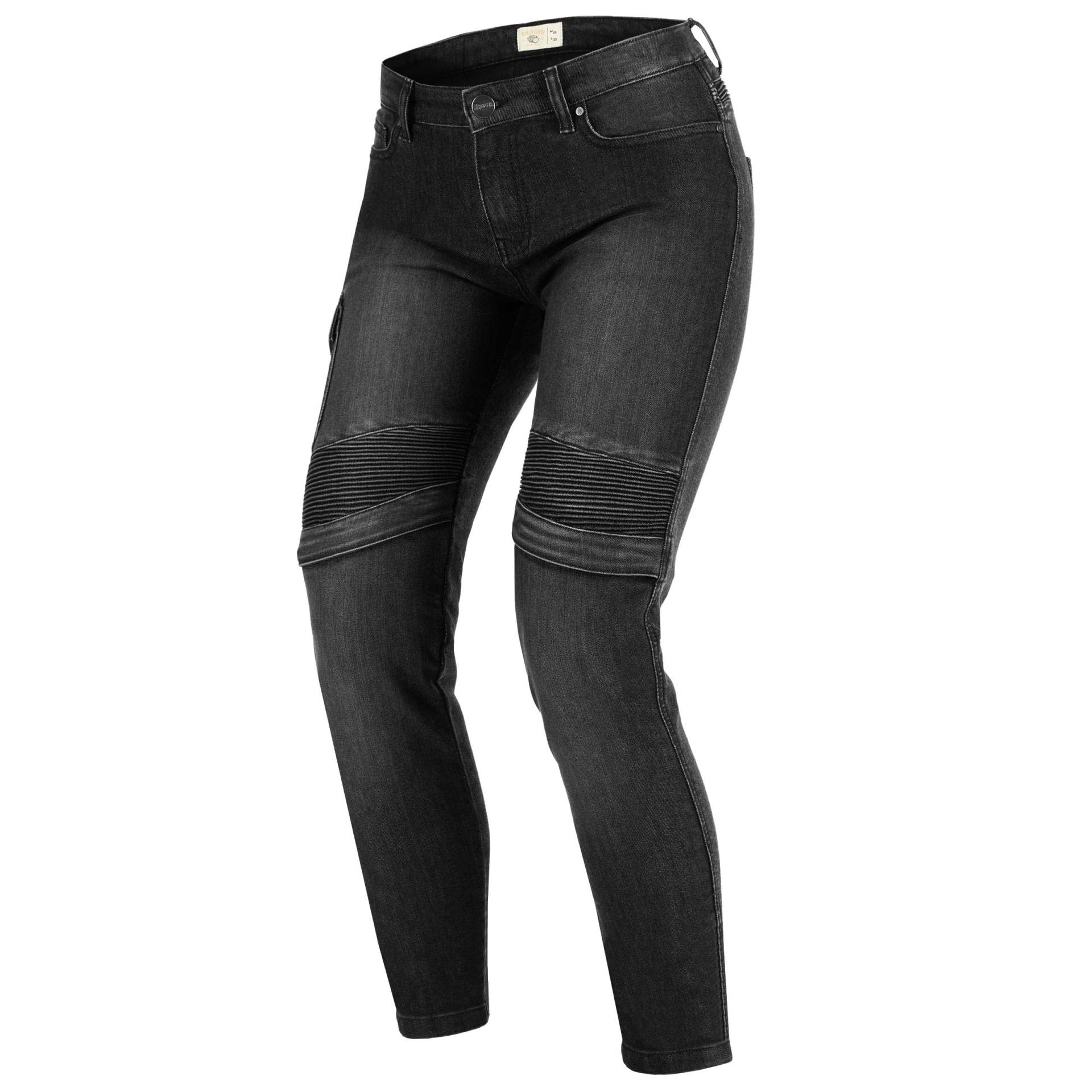 BROGER Ohio Lady Motorradjeans Damen | Aramidfaser Futter | Sas-Tec Knie-Hüft-Steißbein-Protektoren | Reflektierende Elemente | Tapered Fit von BROGER