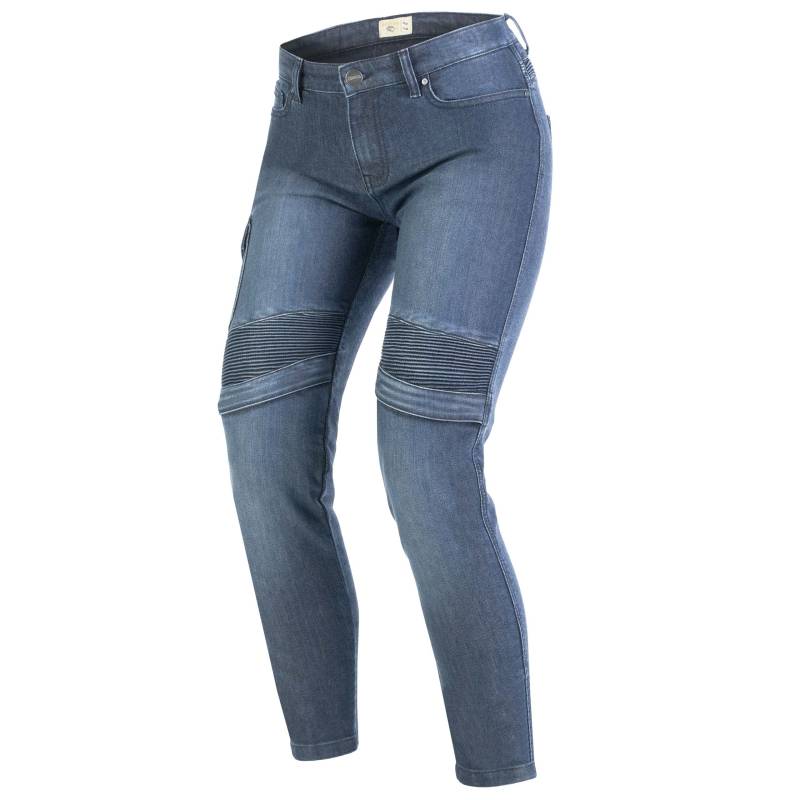 BROGER Ohio Lady Motorradjeans Damen | Aramidfaser Futter | Sas-Tec Knie-Hüft-Steißbein-Protektoren | Reflektierende Elemente | Tapered Fit von BROGER