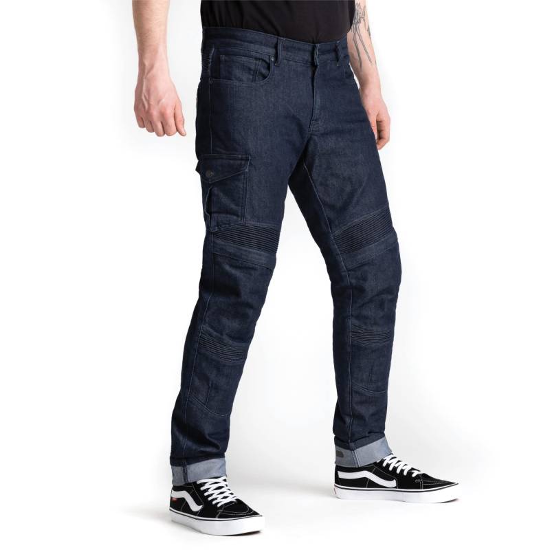 BROGER Ohio MotorradJeans Herren | Aramidfaser Futter | SAS-Tec Knie-Hüft-Steißbein-Protektoren | Reflektierende Elemente | Tapered Fit von BROGER