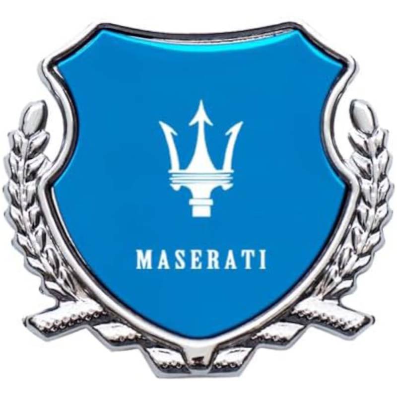 Auto Emblem Aufkleber, für Maserati Ghibli Granturismo Autoaufkleber Sticker Emblem Abzeichen Body Abzeichen Aufkleber Abzeichen Dekoration,A von BROLEO