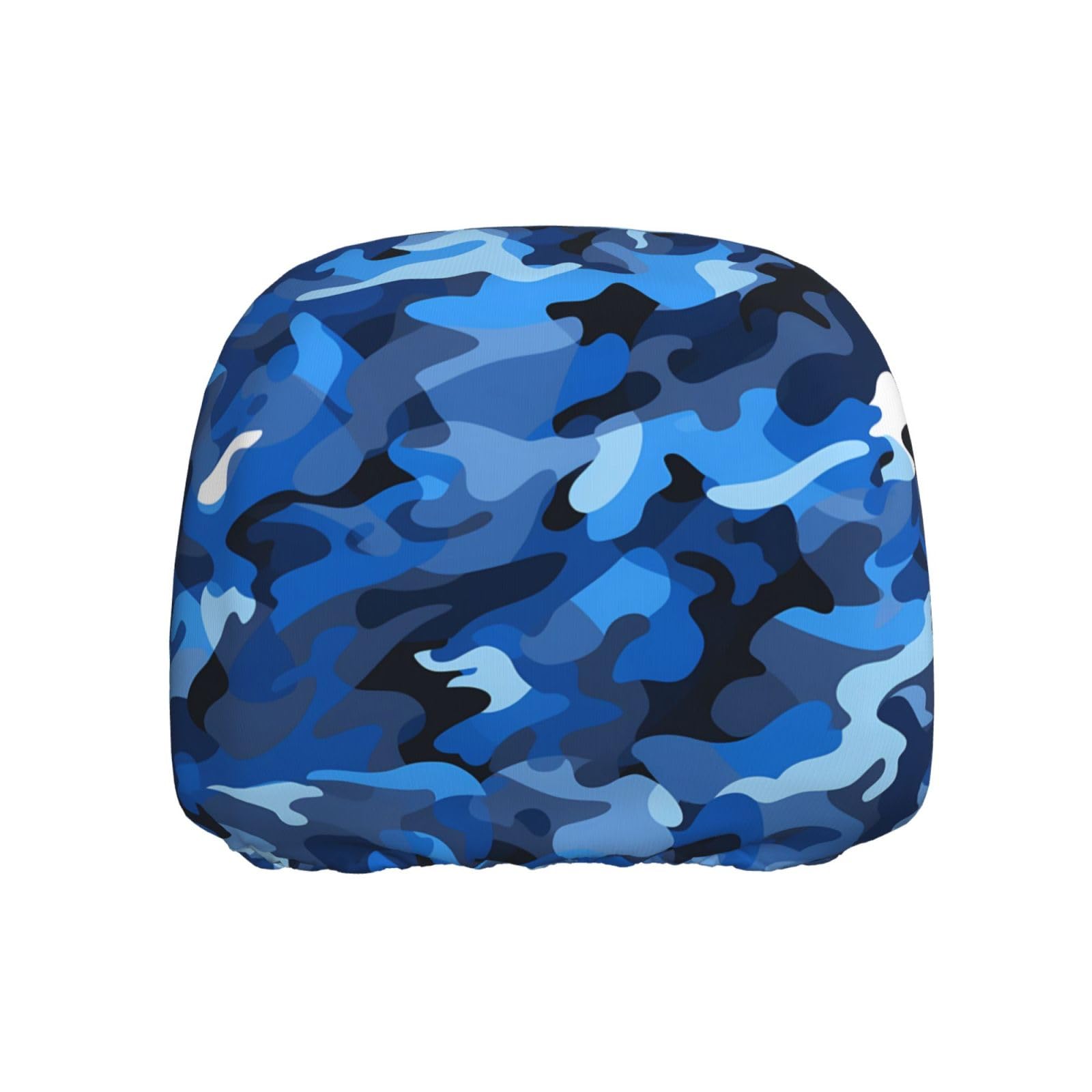 BROLEO Kopfstützenbezug, Blau, Camouflage-Muster, Bildqualität, 1 Stück, bequemes, elastisches Autozubehör von BROLEO