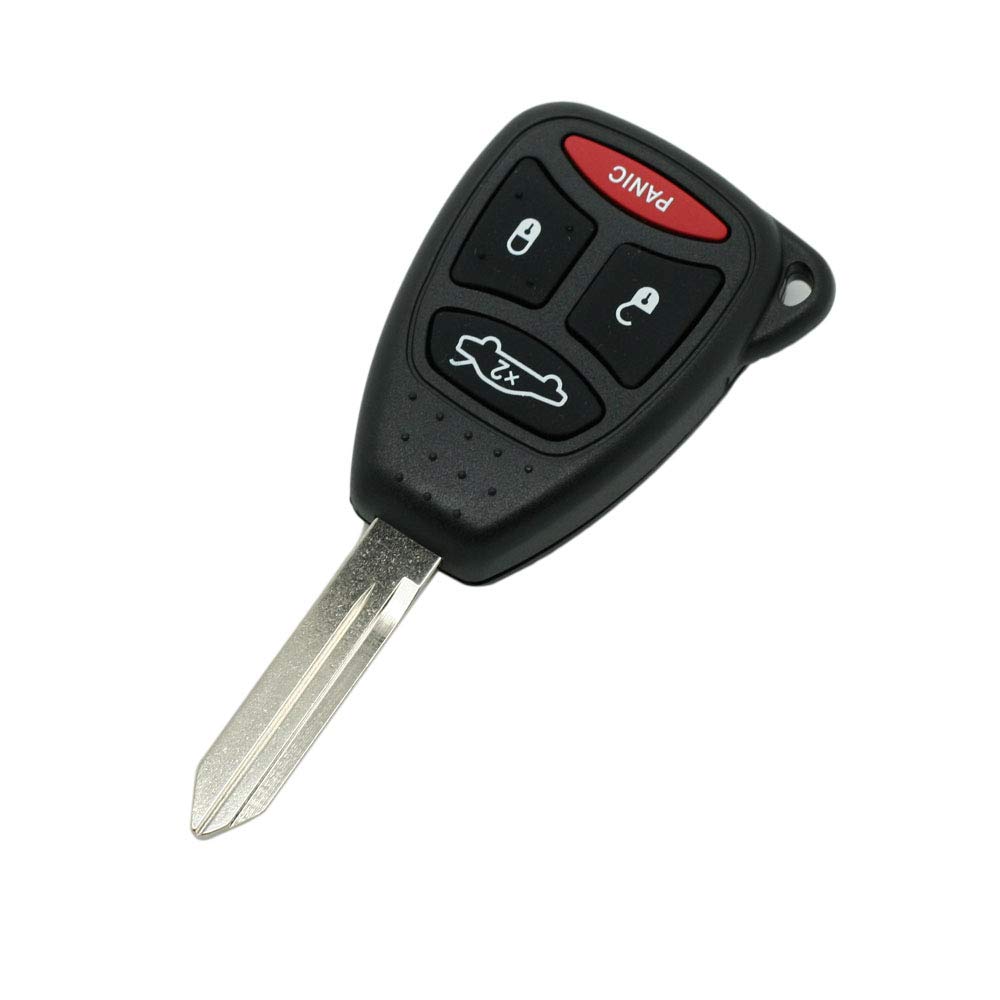 BROVACS Ersatz-Schlüsselgehäuse kompatibel mit DODGE JEEP CHRYSLER MITSUBISHI Keyless Entry Fernbedienung Schlüsselgehäuse Fob 3 Tasten + Panic 4 BTN PG751D von BROVACS