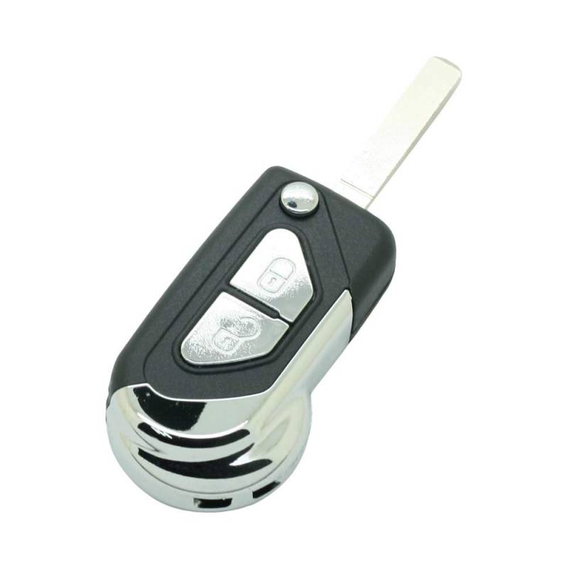 BROVACS Schlüsselgehäuse kompatibel mit Citroen DS3 C3 2 Tasten VA2 Blade Keyless Entry Remote Flip Key Case Fob PG321 von BROVACS