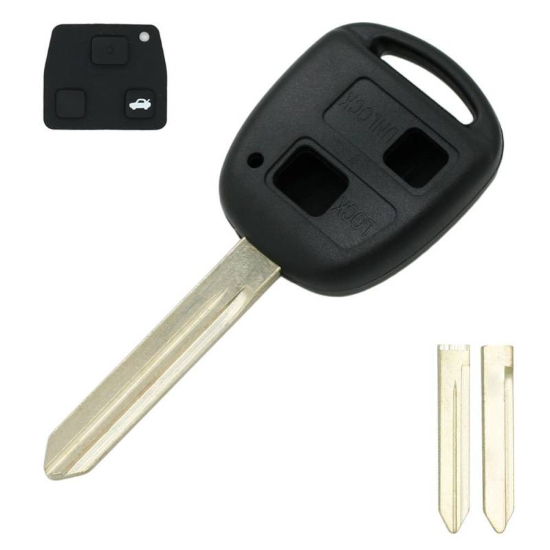 BROVACS Schlüsselgehäuse + Tastenfeld kompatibel mit Toyota 2 Tasten Keyless Entry Remote Key Case Fob PG401N von BROVACS