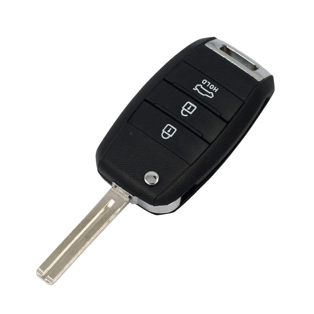 BROVACS Schlüsselgehäuse kompatibel mit Kia Sorento Carens 3 Tasten Keyless Entry Remote Flip Key Case Fob PG172A von BROVACS