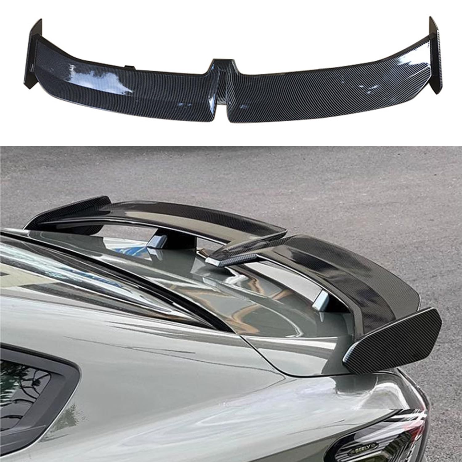 ABS Auto Heckspoiler für BMW Serie 6 Series 6er E63 E64 Coupe/Cabriolet 2003-2010, Hinten Spoiler Spoilerlippe Performance Tuning Lippe Wing Styling Modification Zubehör,Carbon Fiber Look von BROLEO