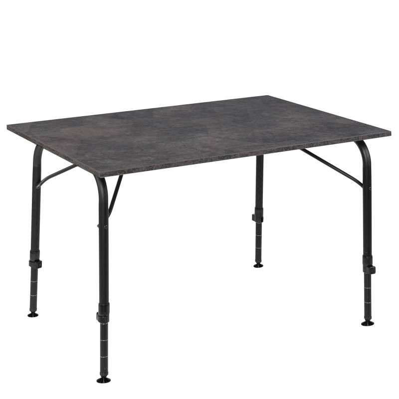 BRUNNER 0406020N Tabylo Exterio 100, Campingtisch mit Ablage aus Exteriolit und Gestell aus Aluminium, höhenverstellbare Beine, 100 x 68 x H50,5/75 cm, Tragkraft max. 30 kg von BRUNNER