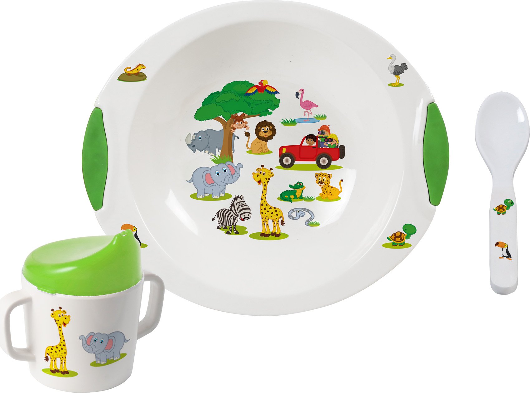 Brunner Jungle Parade 6M+ unzerbrechliches Teller-Set für Kinder von BRUNNER