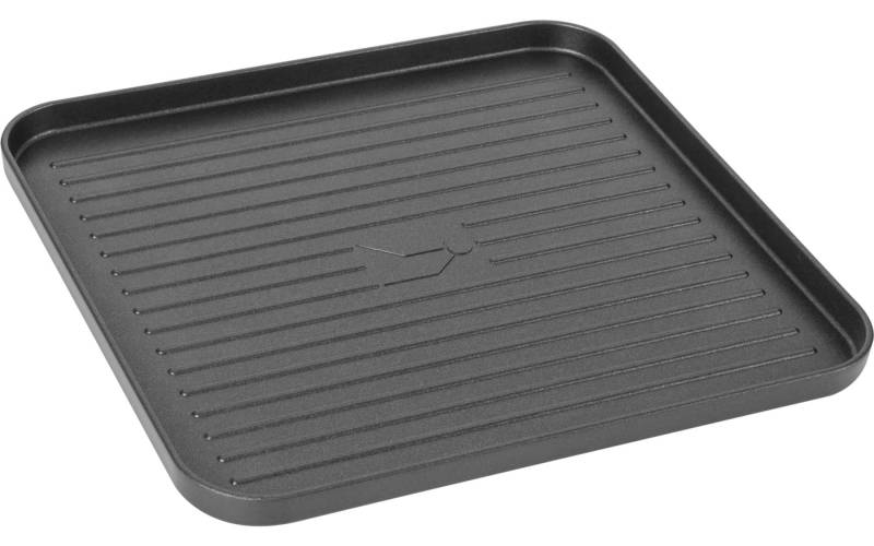 Brunner 0708029N Devil Plancha Ribbed, Grillplatte für Gasherde Devil mit Kartusche, geriffelte Antihaft-Oberfläche 25,5 x 24,4 x 2,2 cm und Gewicht 620 g von BRUNNER