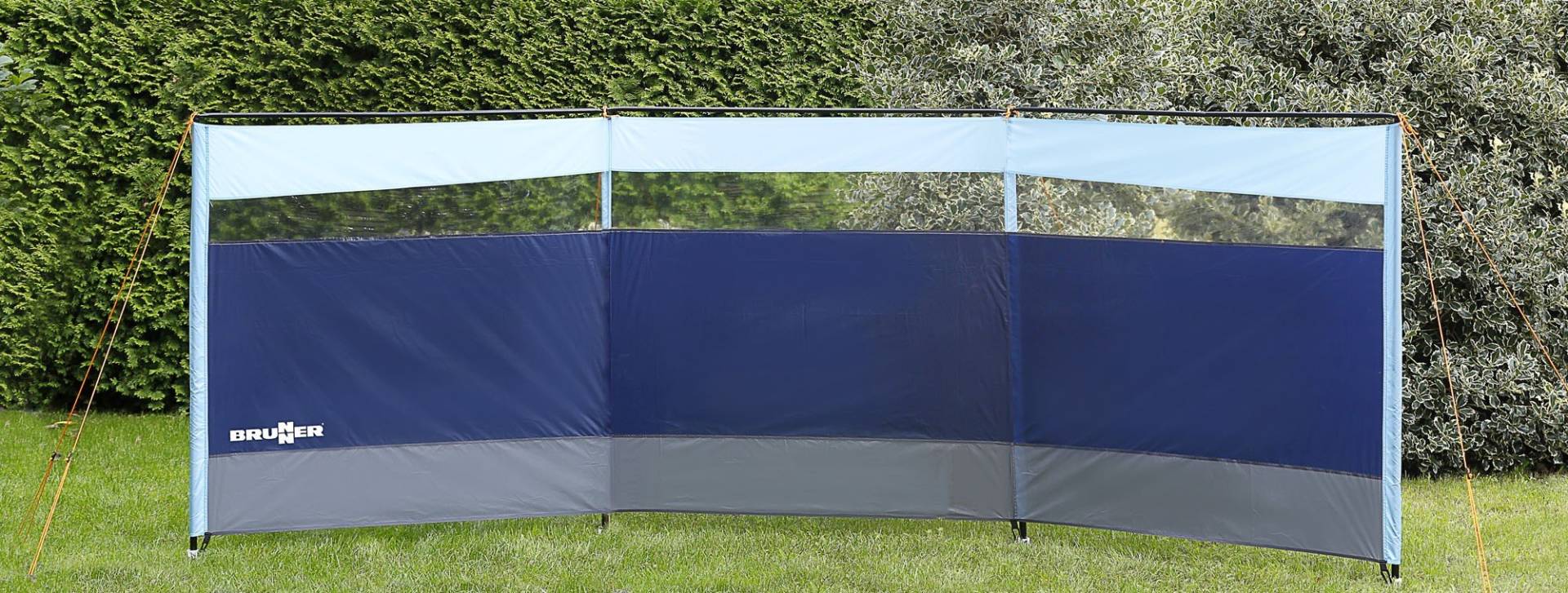 BRUNNER Paravent Barrier 140 x 400 cm Polyester (Blau) von BRUNNER