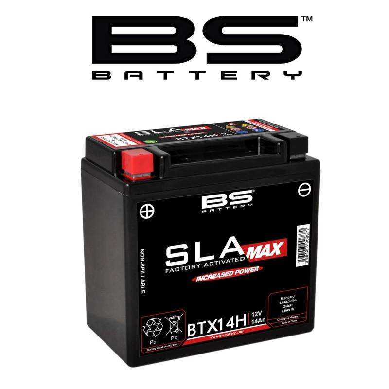 Accu BS SLA-MAX BTX14H 12 V 14 AH SIGILLATA A GEL SENZA MANUTENZIONE PER PIAGGIO VESPA GTS SUPER 300 2008 von BS Battery