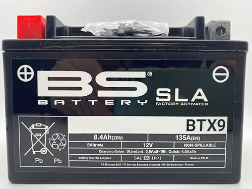 Bs battery AGM BTX9 SLA Ersatzbatterie für Betamotor Euro 350 2001-2002 von BS Battery