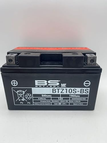 Motorradbatterie BS BTZ10S-BS (YTZ10S) - wartungsfrei - 12 V 8,6 Ah - Maße: 150 x 88 x 93 mm kompatibel mit HONDA CBR600FS/SX 600 2001- von BS Battery