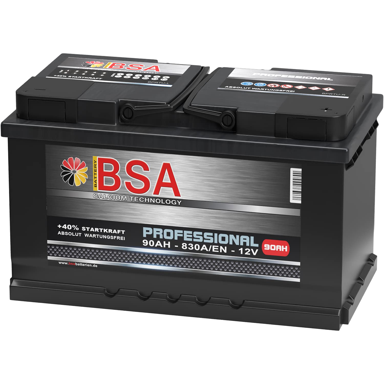 BSA Autobatterie 90Ah 12V 830A/EN ersetzt 80Ah 85Ah Extreme Startkraft von BSA BATTERY HIGH QUALITY BATTERIES