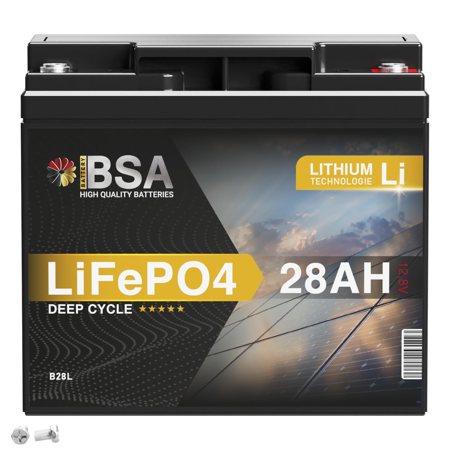 BSA LiFePO4 12V 28Ah Lithium Batterie Solar Akku Photovoltaik Wohnmobil Batterie USV statt 20Ah 22Ah 24Ah 26Ah von BSA BATTERY HIGH QUALITY BATTERIES