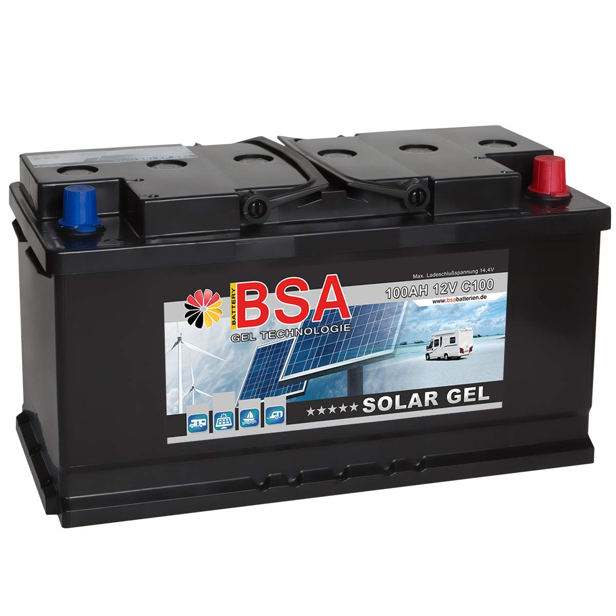 BSA Solarbatterie Gel Batterie 70Ah 12V Blei Gel Akku Boot Wohnmobil Wohnwagen Schiff Marine Batterie von BSA BATTERY HIGH QUALITY BATTERIES