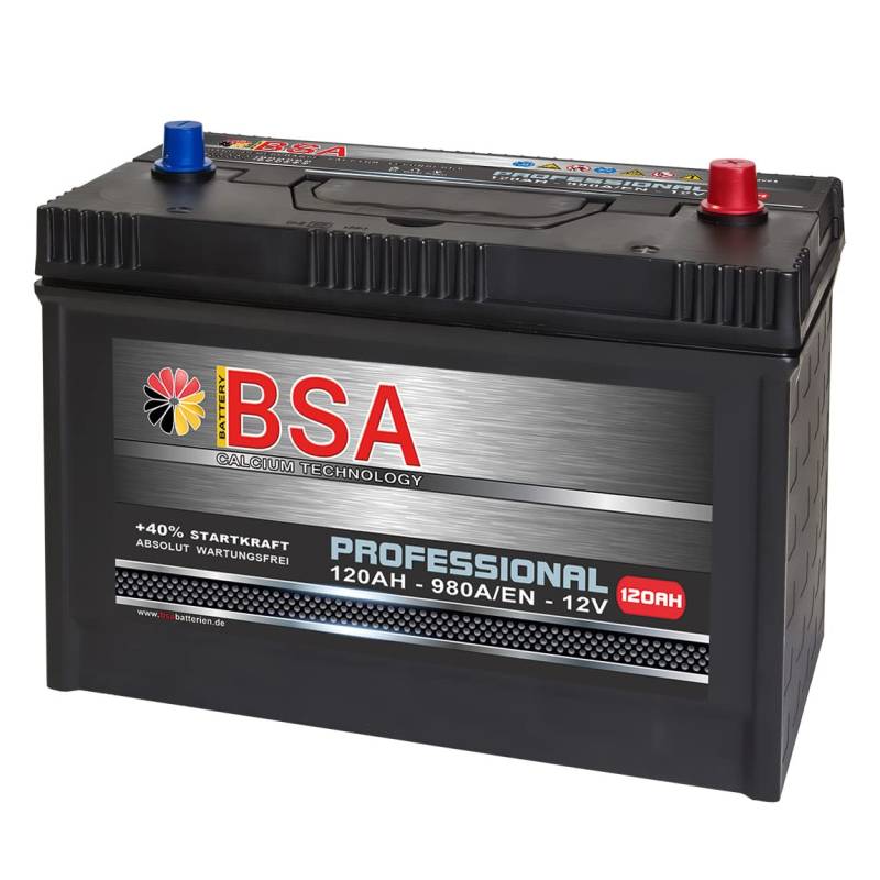 LKW Batterie 120Ah Starterbatterie Schlepper Traktor Unimog Bobcat Radlader von BSA BATTERY HIGH QUALITY BATTERIES