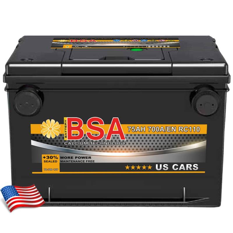 US Autobatterie 75Ah 12V USA CAR US Batterie von BSA BATTERY HIGH QUALITY BATTERIES